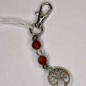 Charms Jaspe rouge / Cristal