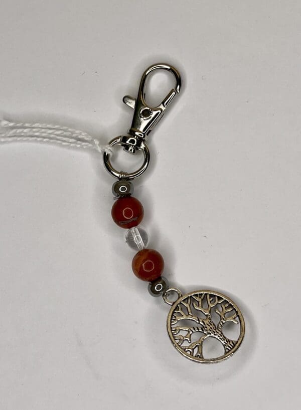 Charms Jaspe rouge / Cristal