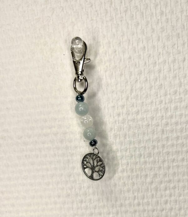 Charm Aigue marine - Cristal de roche