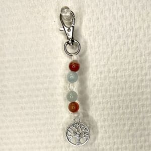 Charm Cornaline-Aigue Marine-Cristal de roche