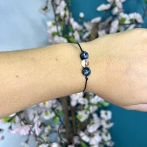 Bracelet réglable Sodalite-Cristal