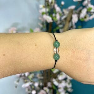 Bracelet réglable Aventurine-Cristal