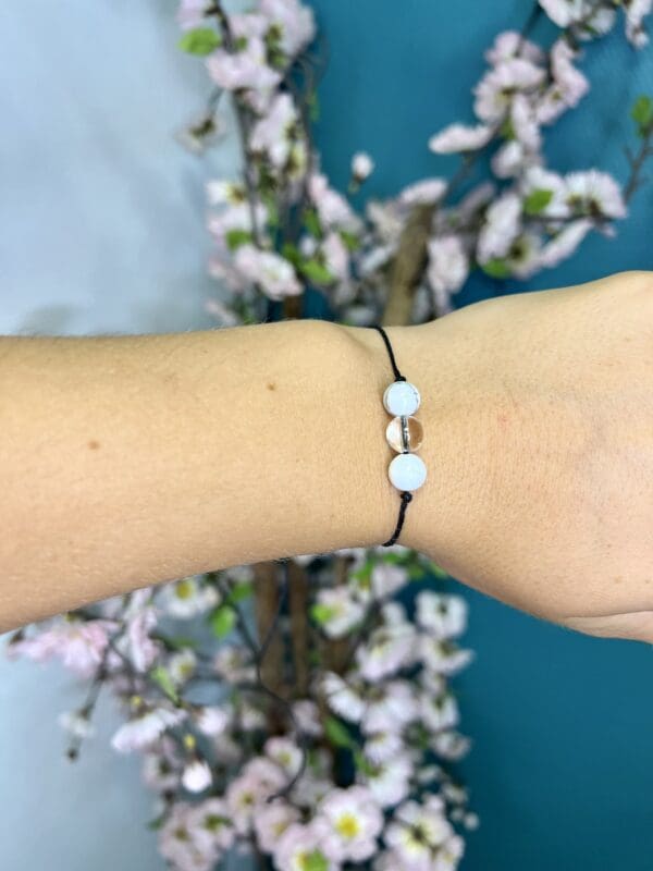 Bracelet réglable Howlite-Cristal