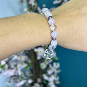 Bracelet simple Quartz Rose-Cristal