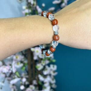 bracelet simple jaspe rouge