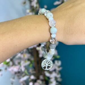 Bracelet simple Amazonite-Cristal