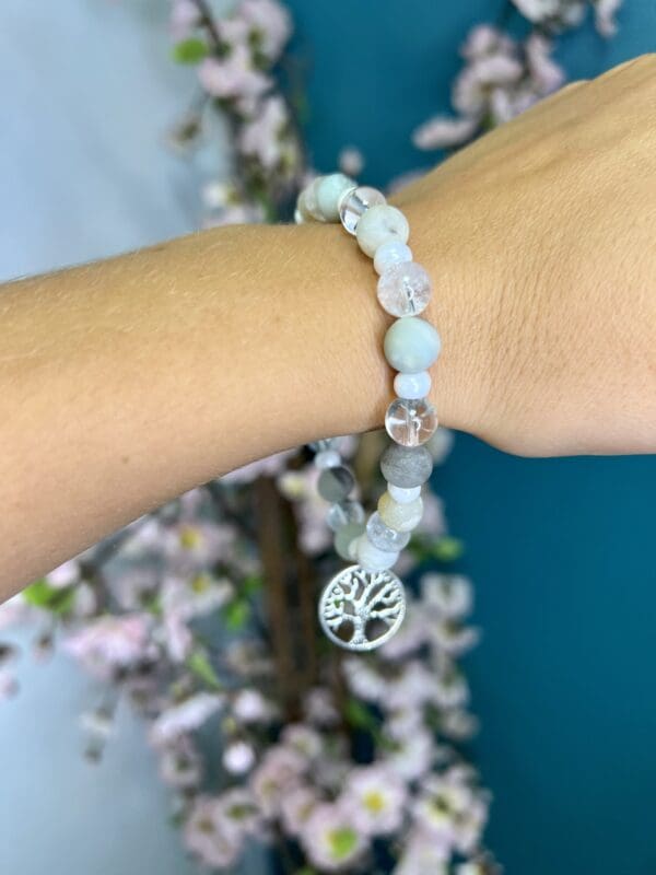 Bracelet simple Amazonite-Cristal