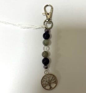 Charm Labradorite - Tourmaline - Cristal de roche