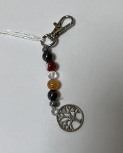 Charm Tourmaline - Cornaline - Cristal de roche