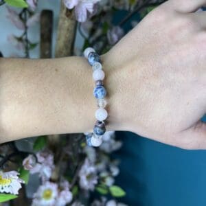 Bracelet simple Sodalite - Quartz et cristal