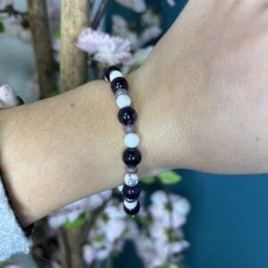 Bracelet simple Améthyste - Howlite