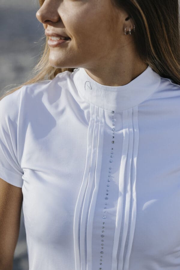 Polo équithéme Dorla blanc