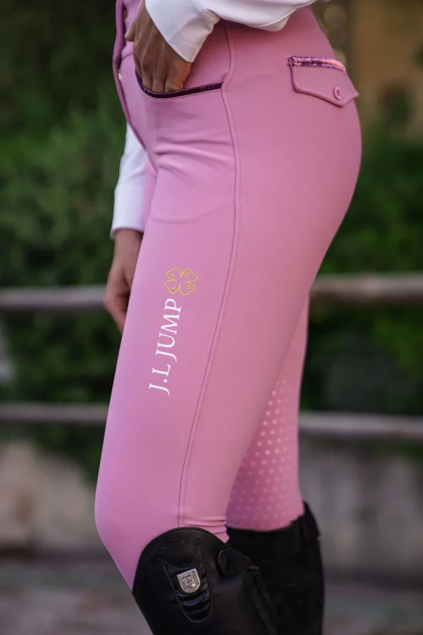 Pantalon d'équitation rose modéle " Alpha" - JL Jump – Image 2
