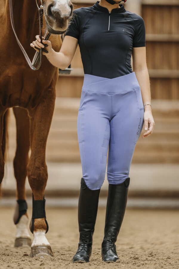 Legging Flora Je t'aime Violet  - Equithéme