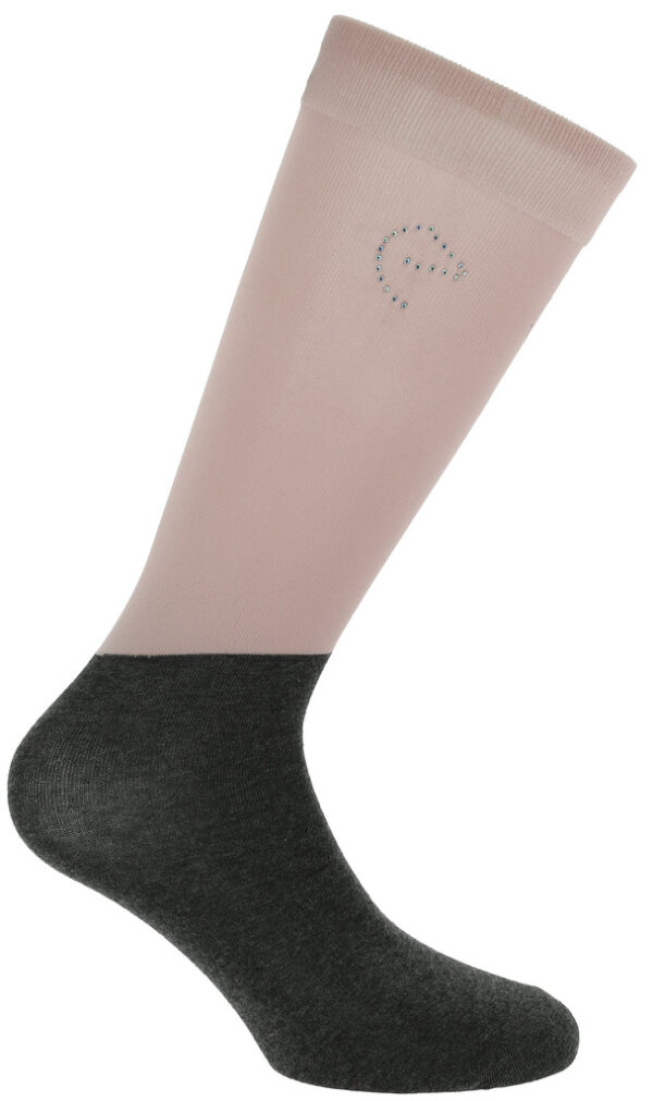 Chaussette Compet Je t'aime Vieux rose - Equithéme