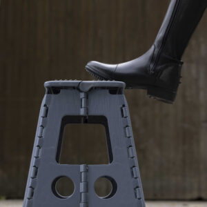 Tabouret marchepieds pliant gris - Hippotonic