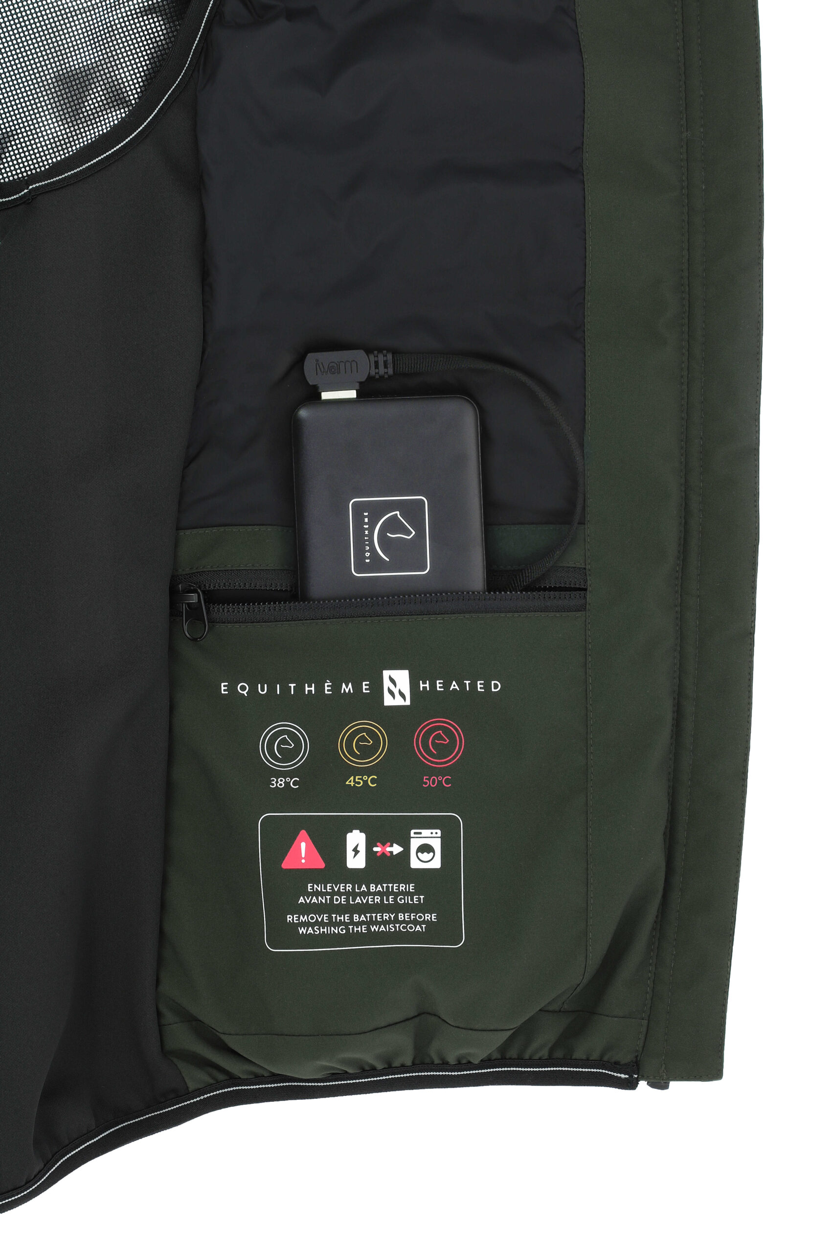 Gilet chauffant Sasha kaki - Equithéme – Image 2